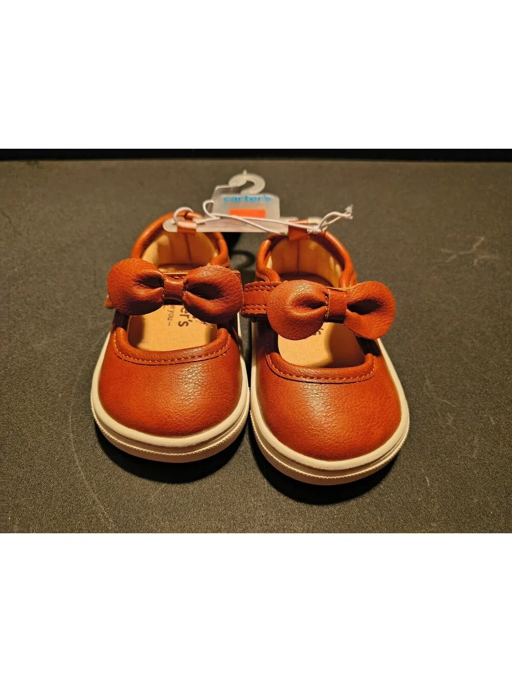 Carter's toddler bow shoes brown